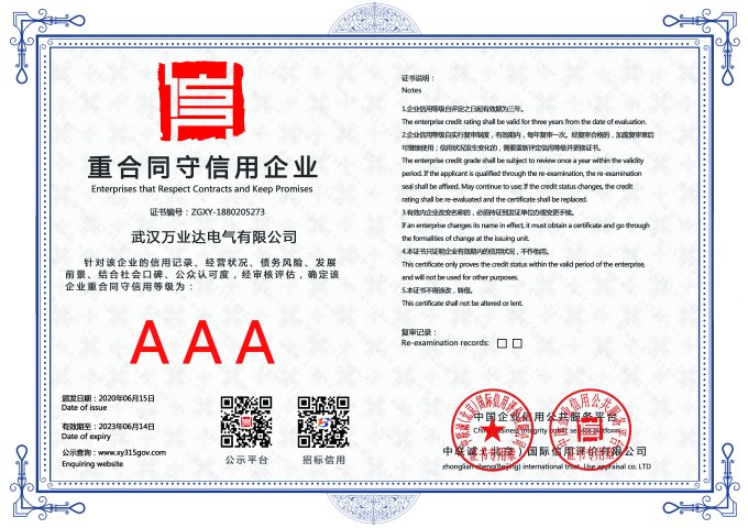 重合同守信用企業
